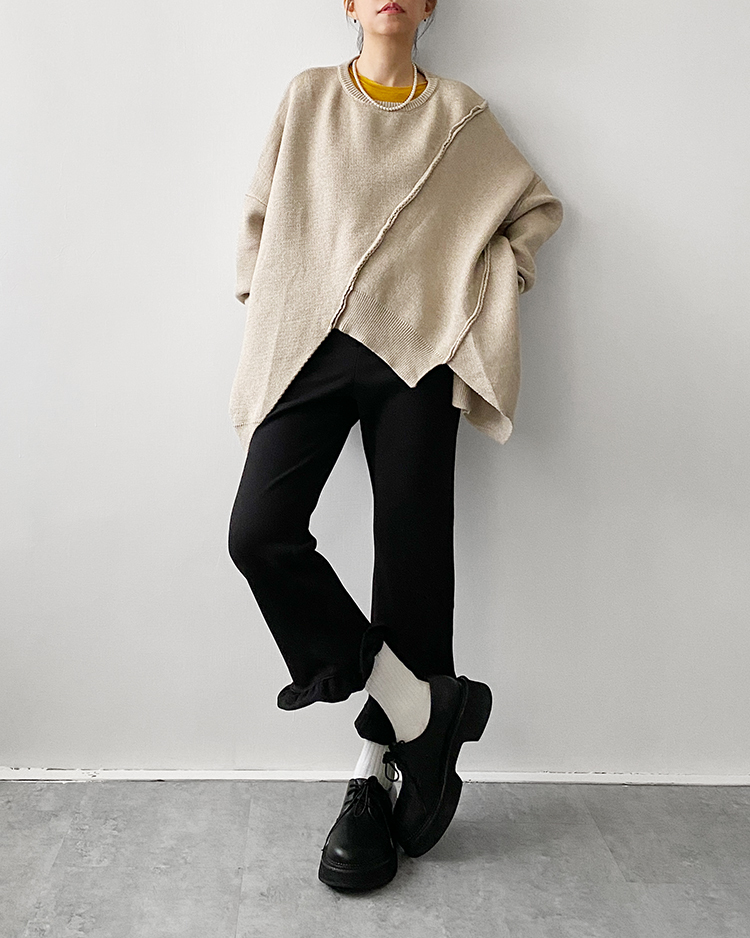 MKP-2770 花邊彈性8分褲