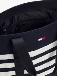 [S] TOMMY HILFIGER MULTI 69JA523 TOMMY NAUTICAL STRIPE TOTE BAG, 197735779193 (STH1199)