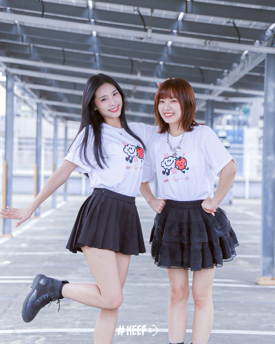 [西門門市現貨 ]#KEEP x NOZOMI & JOY 三方聯名 希美 玖一 聯名款 白色 甜甜 櫻果 短TEE【KS321】