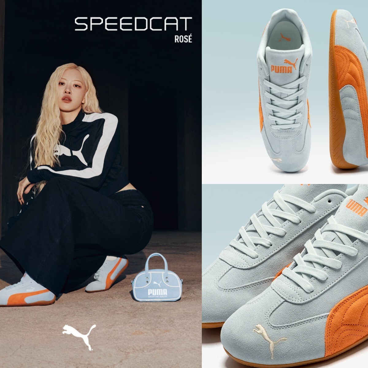 PUMA 休閒鞋 SPEEDCAT OG 藍灰橘 麂皮 賽車鞋 女 39884640