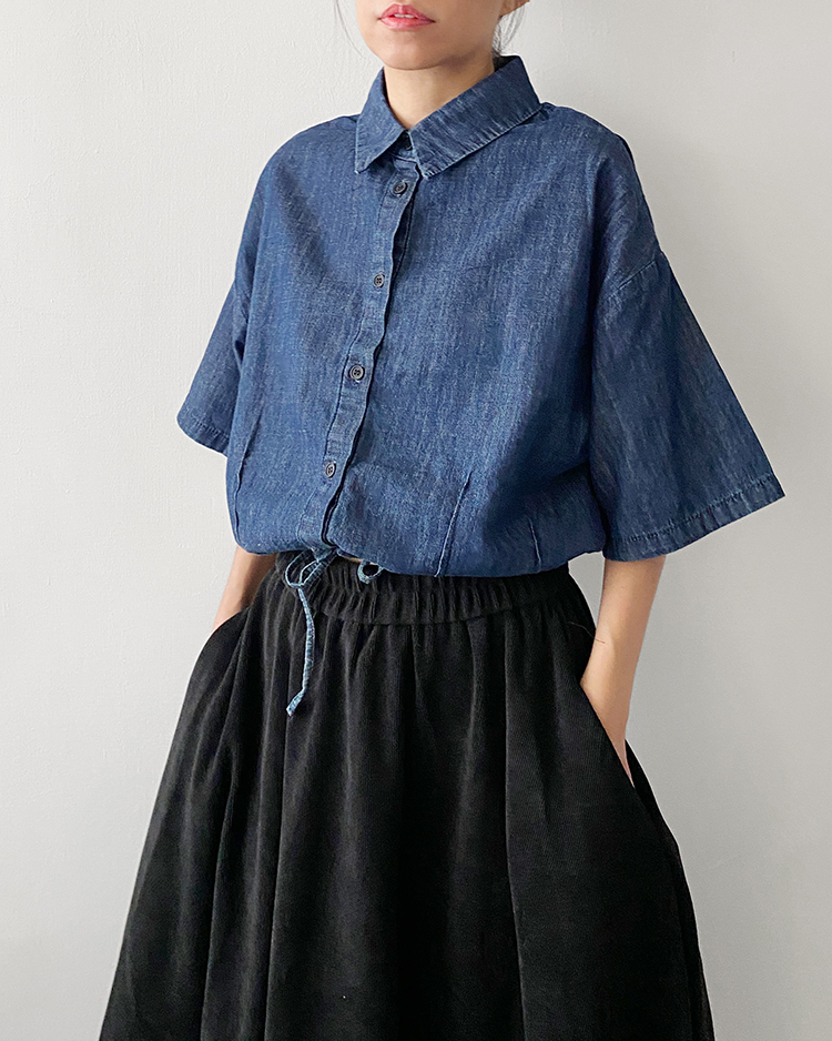 MFT-2792 抽繩牛仔襯衫