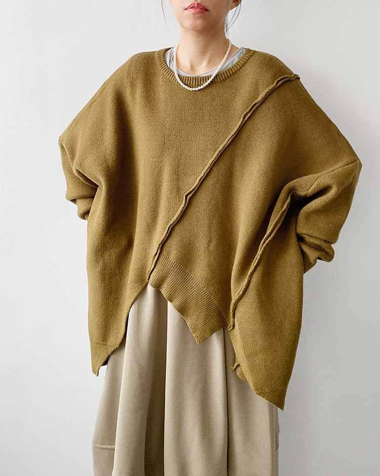 MFT-2789 不規則剪裁毛衣