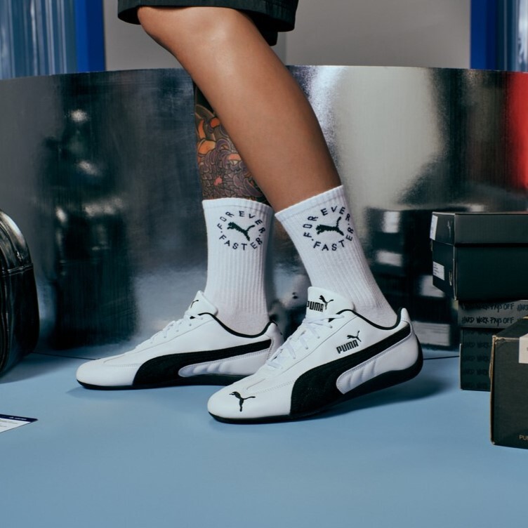 PUMA 休閒鞋 SPEEDCAT LTHR 白黑 皮革 賽車鞋 男女 40317501
