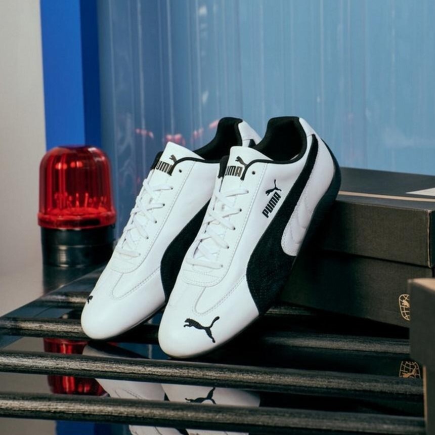 PUMA 休閒鞋 SPEEDCAT LTHR 白黑 皮革 賽車鞋 男女 40317501