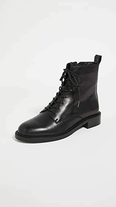 【現貨】Sam Edelman DM090411 Nina Leather Combat Boots In Black
