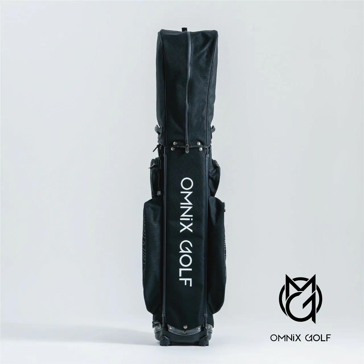 『 OMNIX GOLF 輕量款黑色等高線站立袋Black Topographic 』