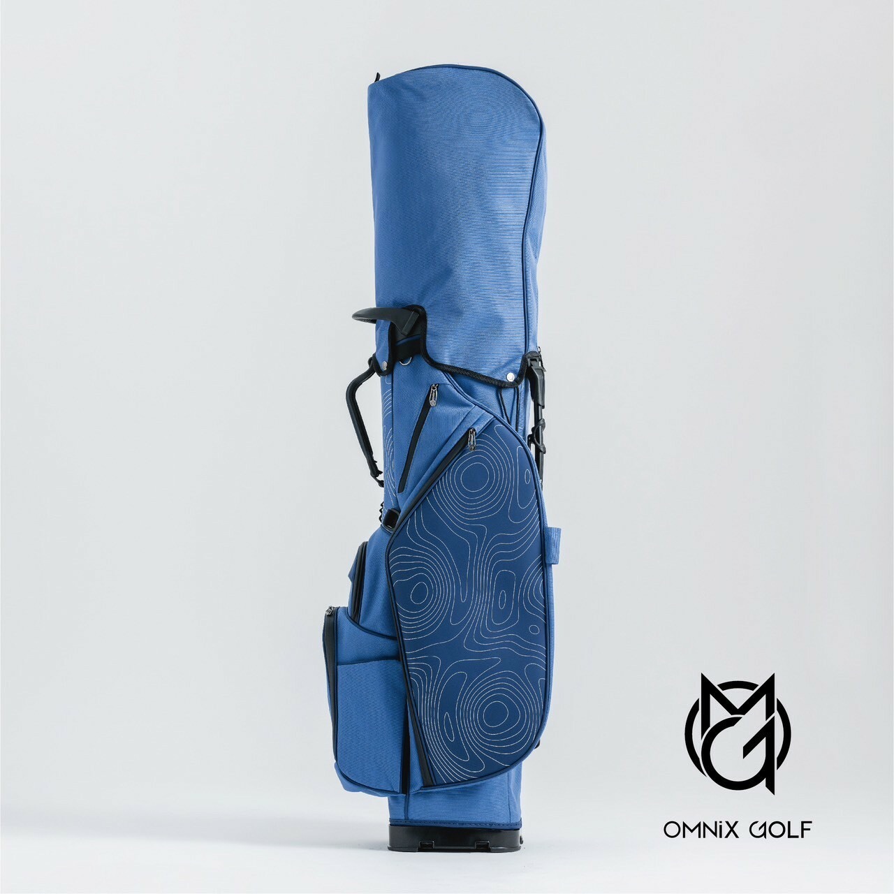 『 OMNIX GOLF 輕量款藍色等高線腳架袋Blue Topographic 』