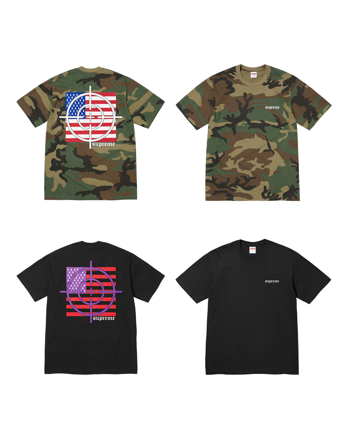 [現貨] Supreme FW25 Target Tee | Black / Camo