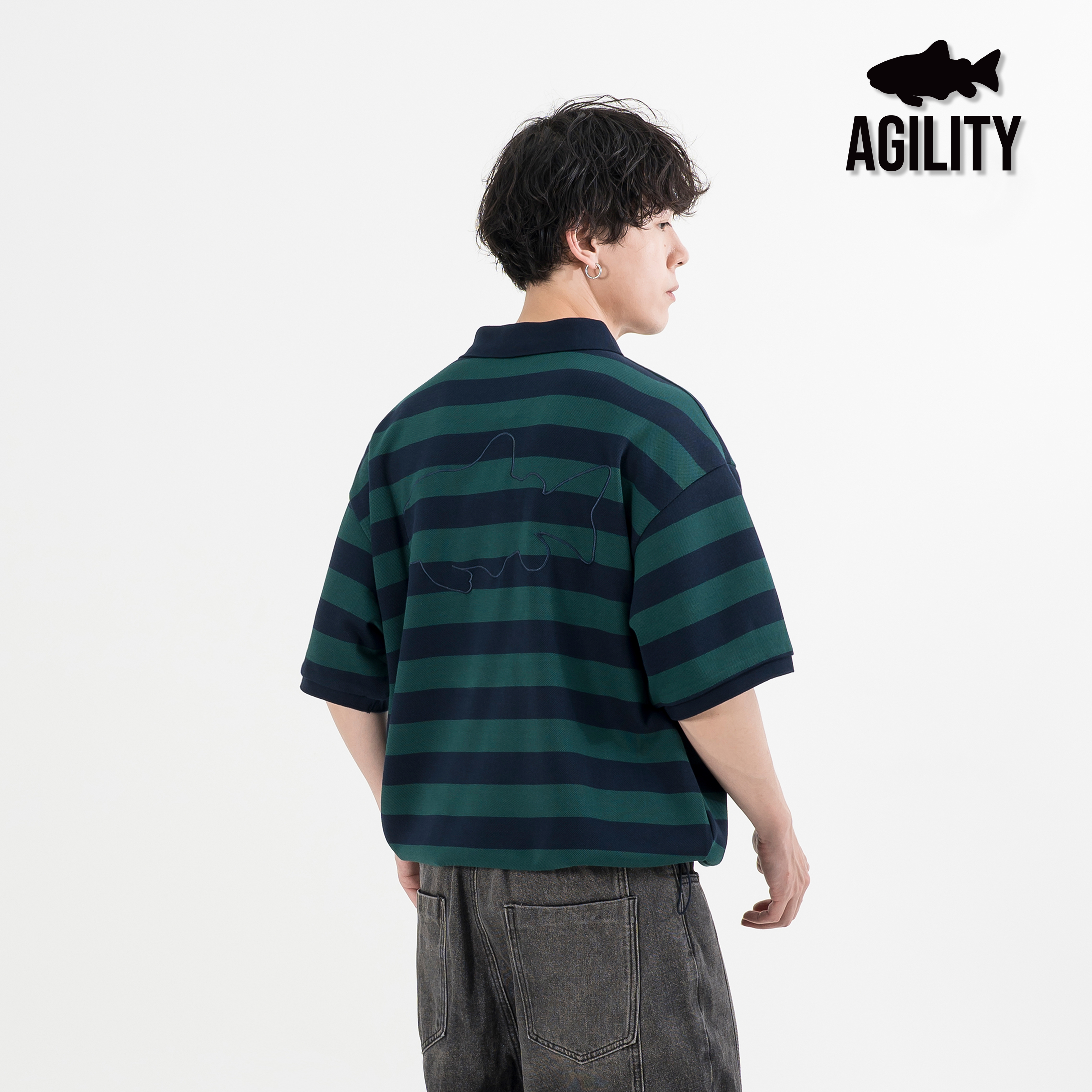 AGILITY Embroidered Rugby Shirts 撞色 刺繡 Polo衫 [PL08]