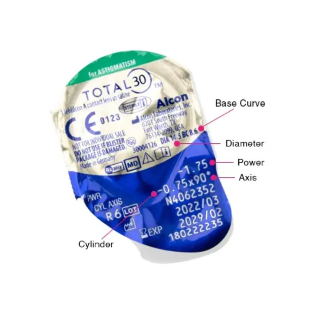 [預訂] [散光月拋] ALCON TOTAL 30 散光每月棄隱形眼鏡｜每盒6片