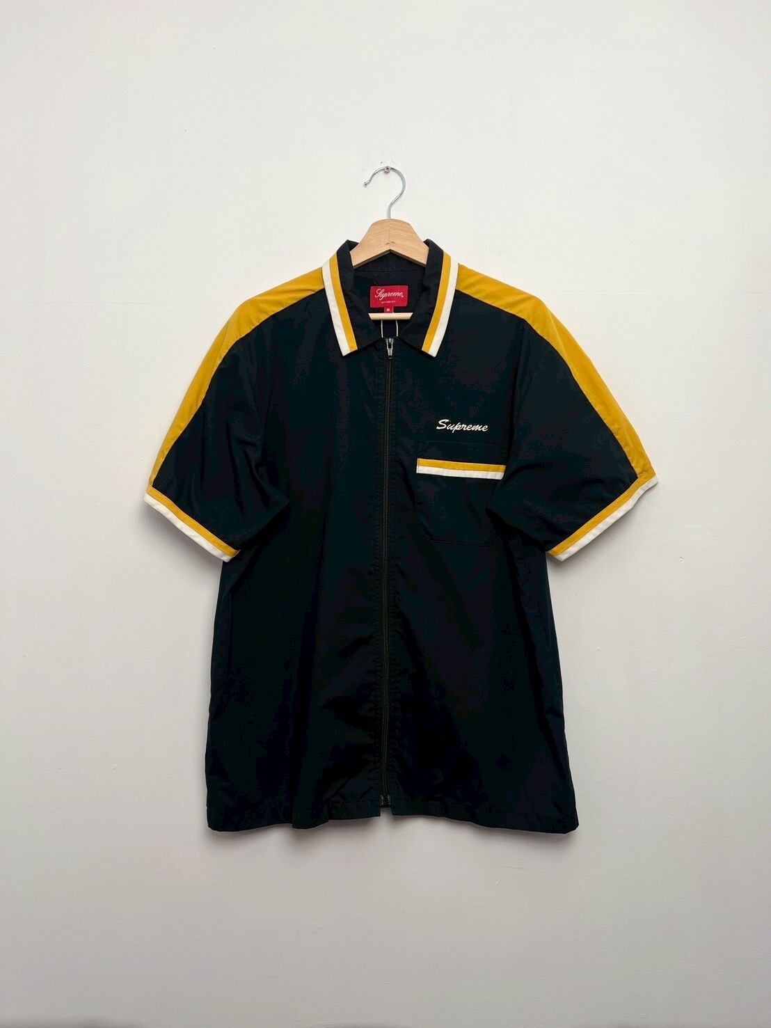 Supreme Zip Up Work Shirt SS18 Black SIZE M