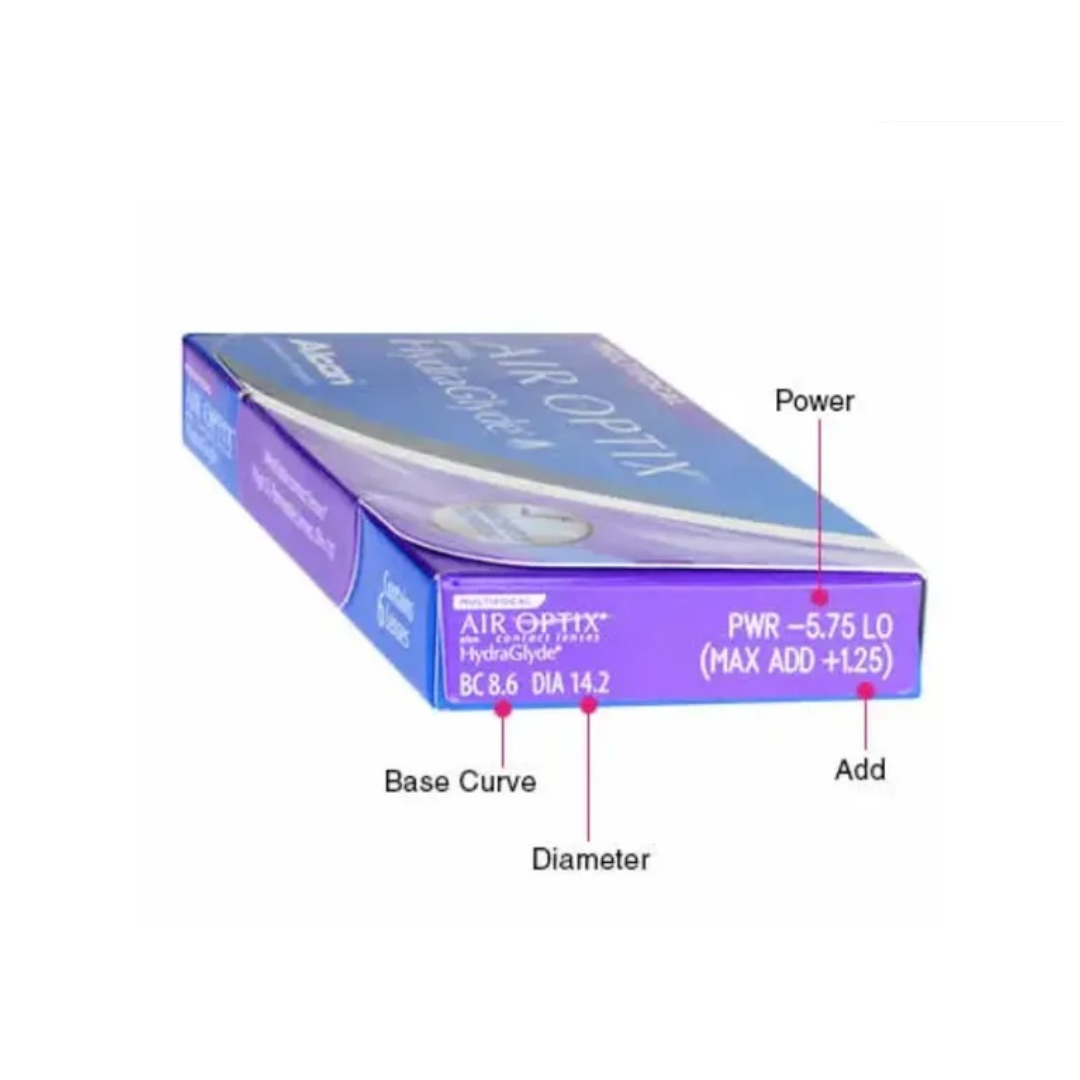 [漸進月拋] Alcon Air Optix plus HydraGlyde for Multifocal｜月拋透明矽水凝膠隱形眼鏡｜每盒3片