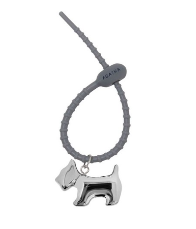 [S] AGATHA Scotty Metal Keyring, Silver, AGTB145-002-Silver (SAG601)