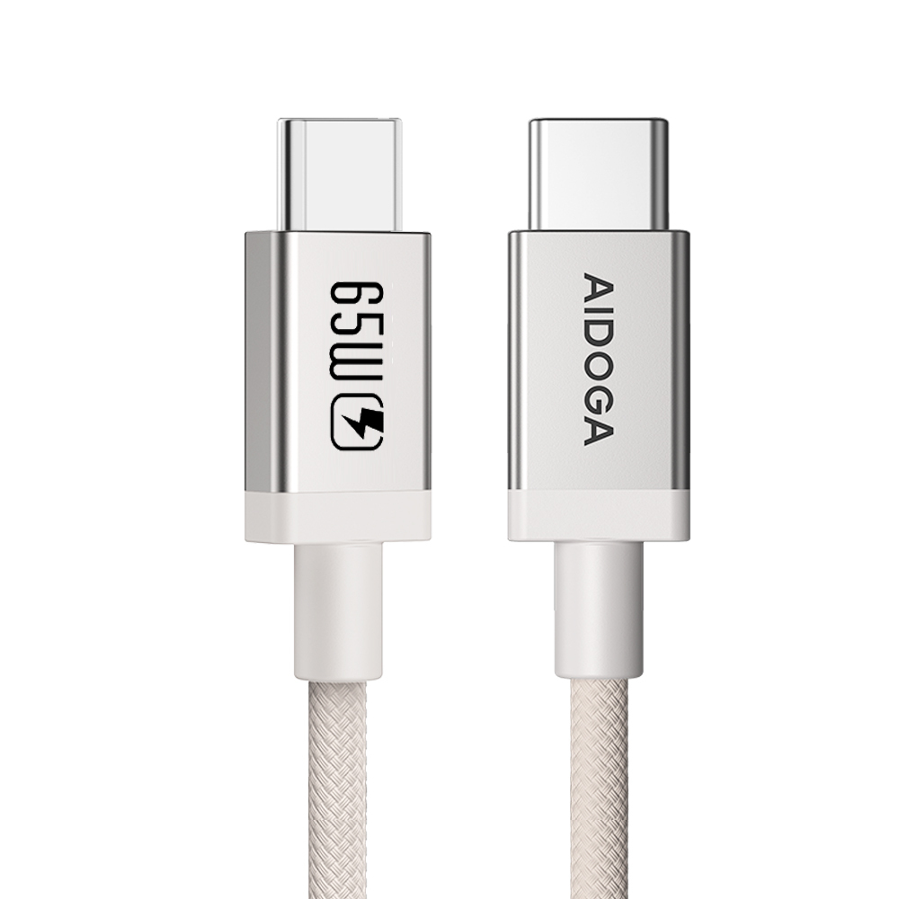 AIDOGA 艾迪伽 雙Type-C/PD充電線傳輸線編織快充線 耐髒汙 MochaFlex 1.2M PD3.0(PPS) 三星超級快充2.0