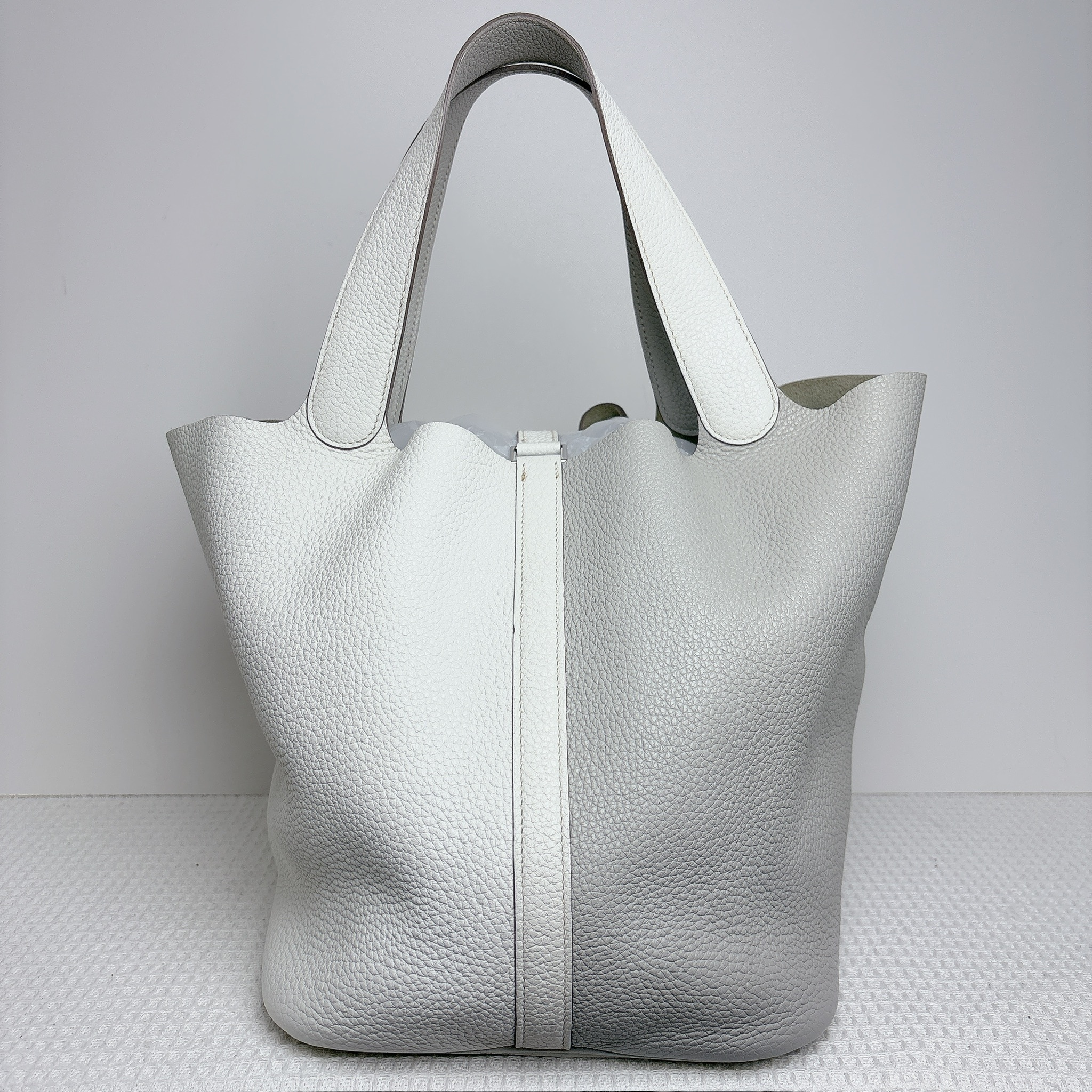 Hermes Picotin 26 - Gris Perle&New White / Shw
