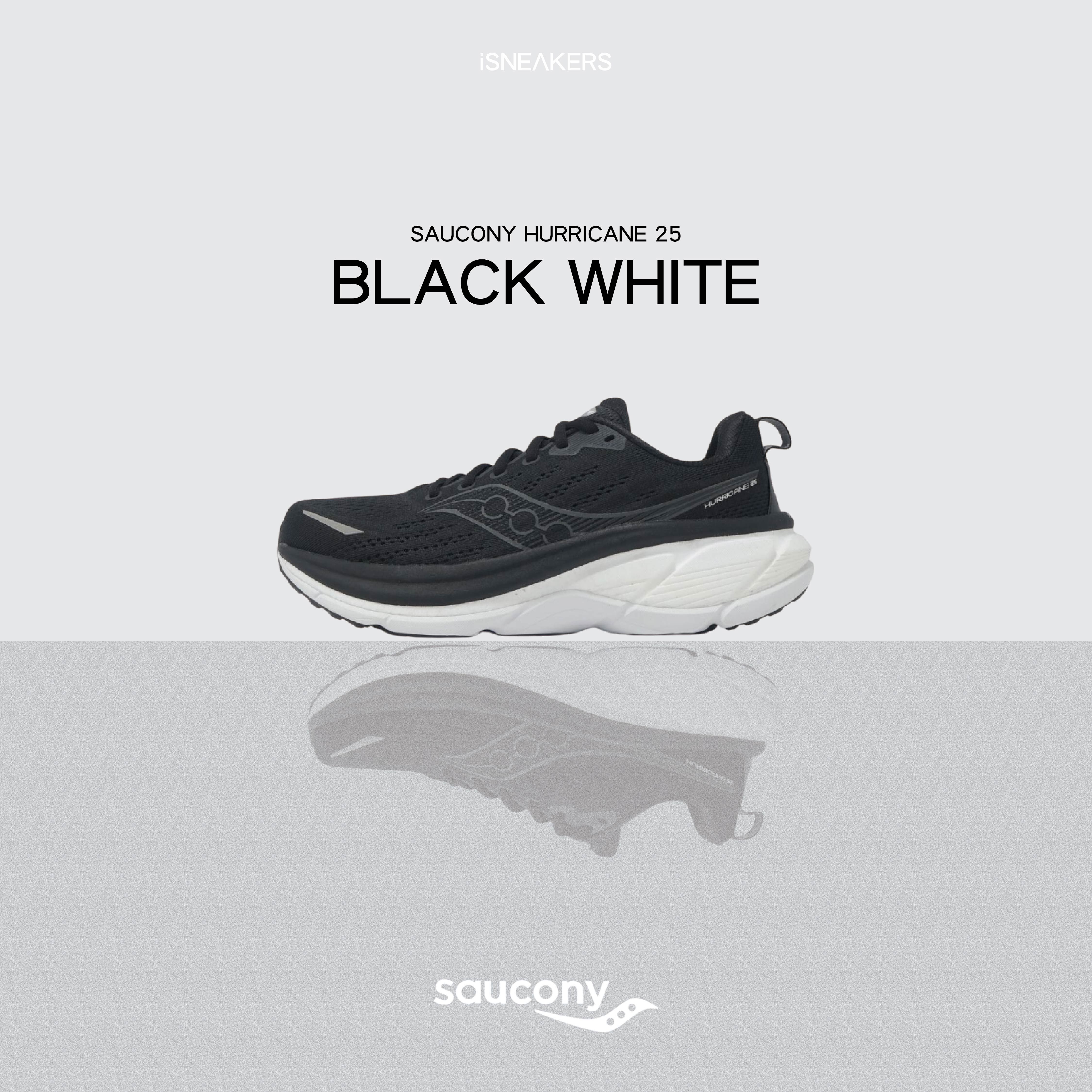 iSNEAKERS｜Saucony Hurricane 25 "Black White" 黑白 S21026-200