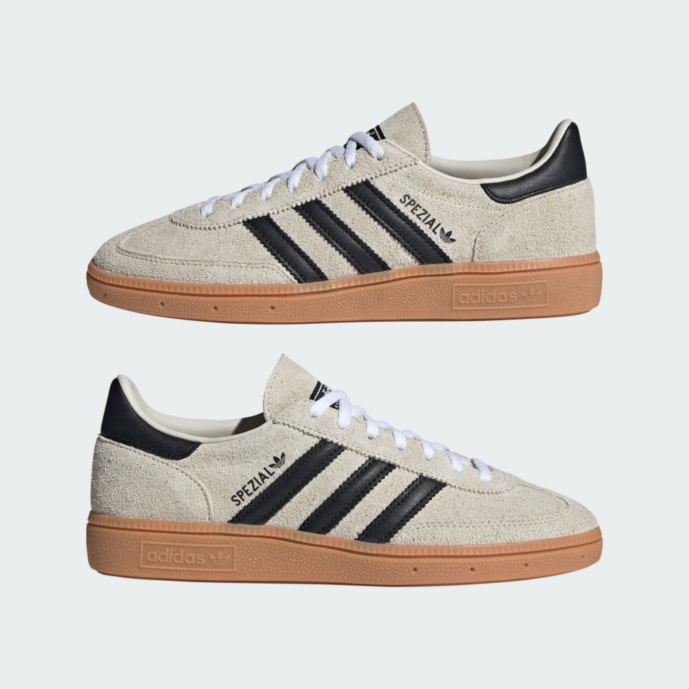 【 adidas HANDBALL SPEZIAL W 休閒麂皮鞋款 - 燕麥灰x黑  】