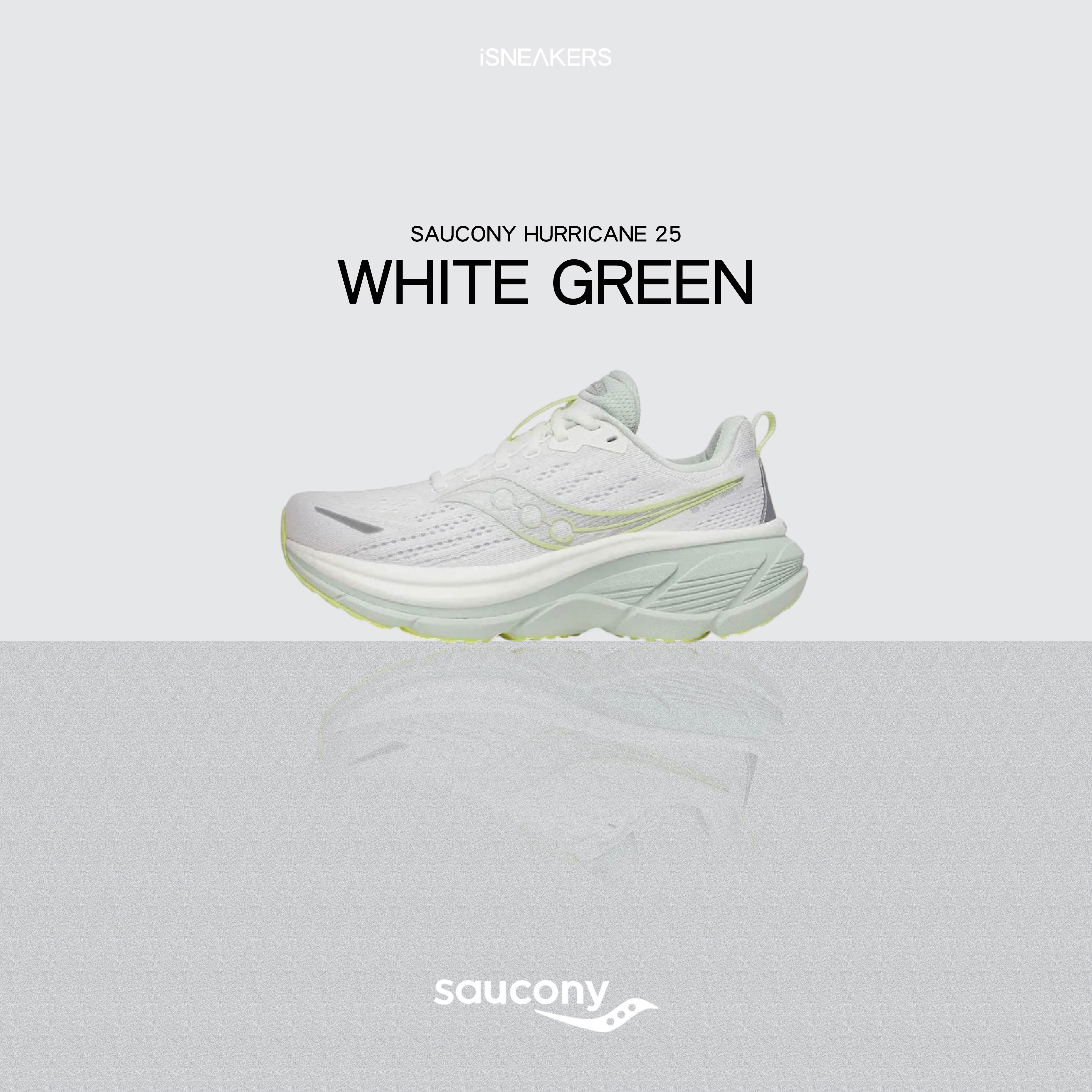 iSNEAKERS｜Saucony Hurricane 25 "White Green" 白綠 S11026-241