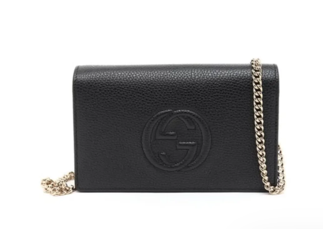 [S] GUCCI SOHO WALLET ON CHAIN,BLACK, 598211A7M0G-1000 (SGC32)