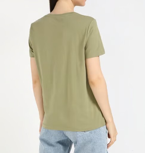 [S] TOMMY HILFIGER OLIVE GREEN TOMMY ANCHOR LOGO T-SHIRT, XW04336-301 (STH1093)