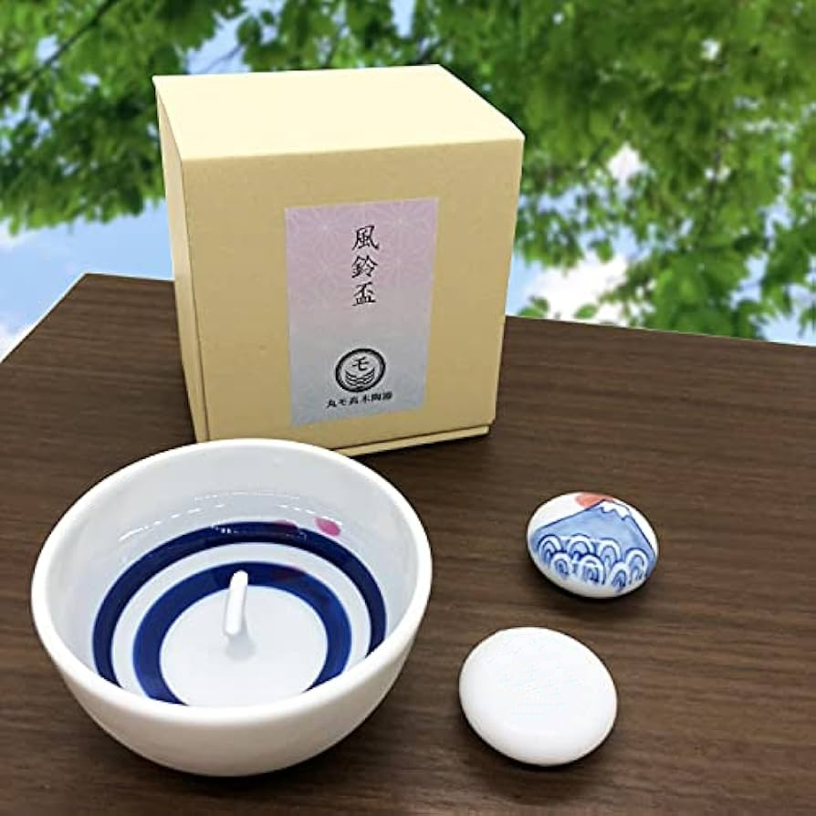 丸モ高木陶器 風鈴盃 - 冷感桜.富士山