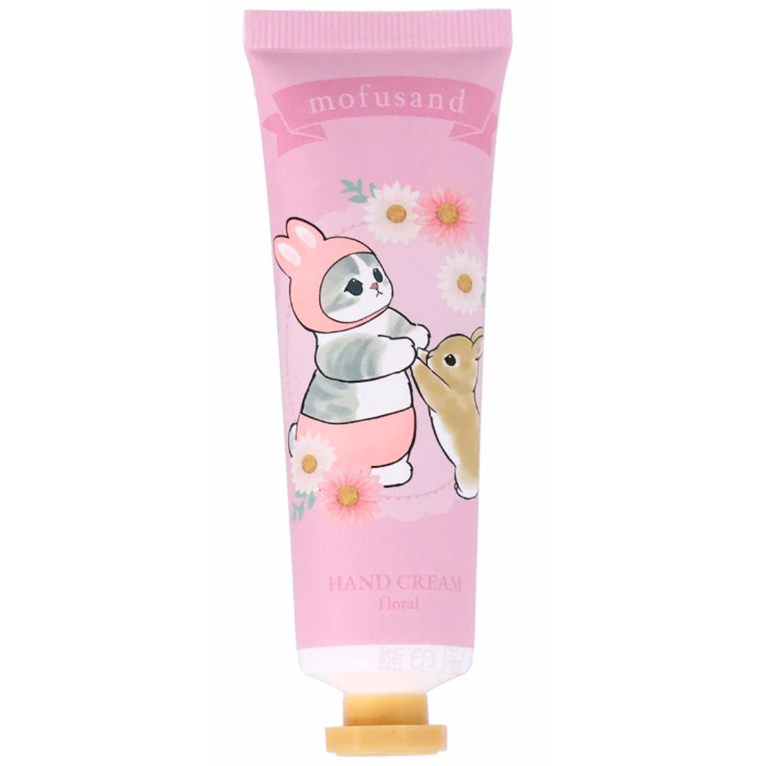 Mofusand 兔仔貓款保濕潤手霜Floral花香味 30G (粉)