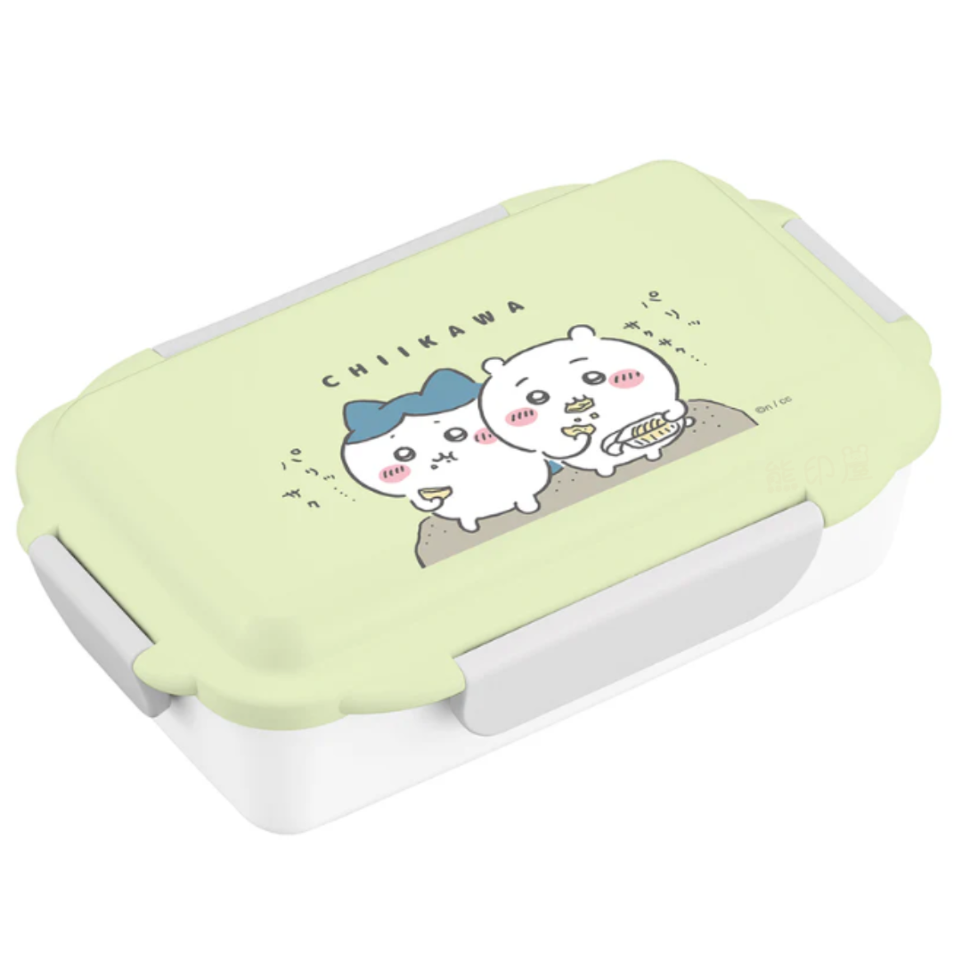 日本Chiikawa吉伊卡哇小八貓餐盒便當盒 帶有間隔(可放微波爐) 日本製 (綠)