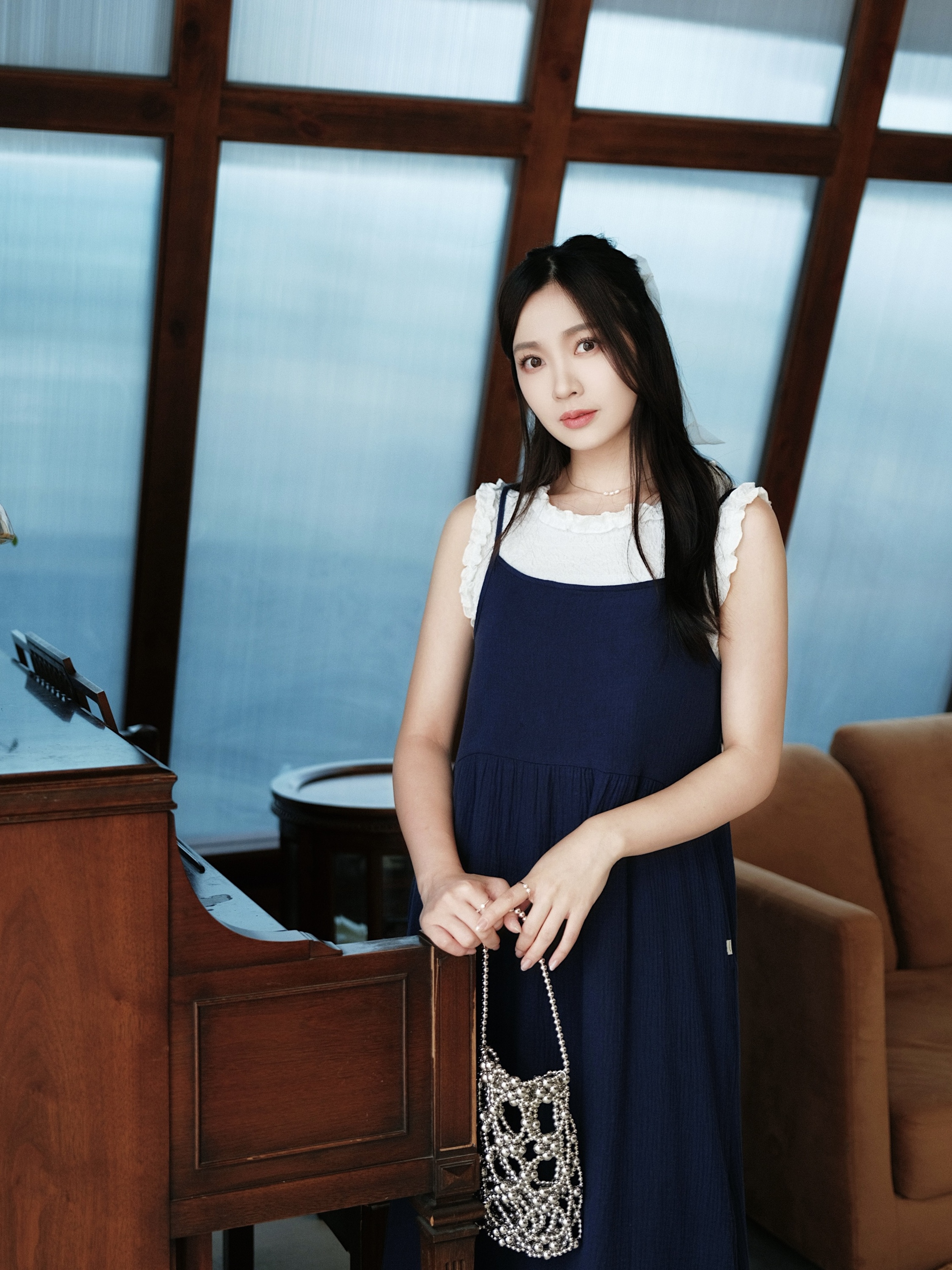 三色 / 皺皺木耳滾邊背心 / Ruffled Textured Tank Top