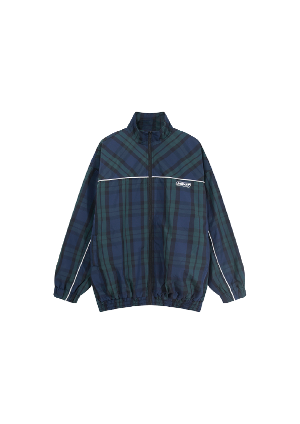 SIMPLEACTION 美式復古vintage撞色格子外套