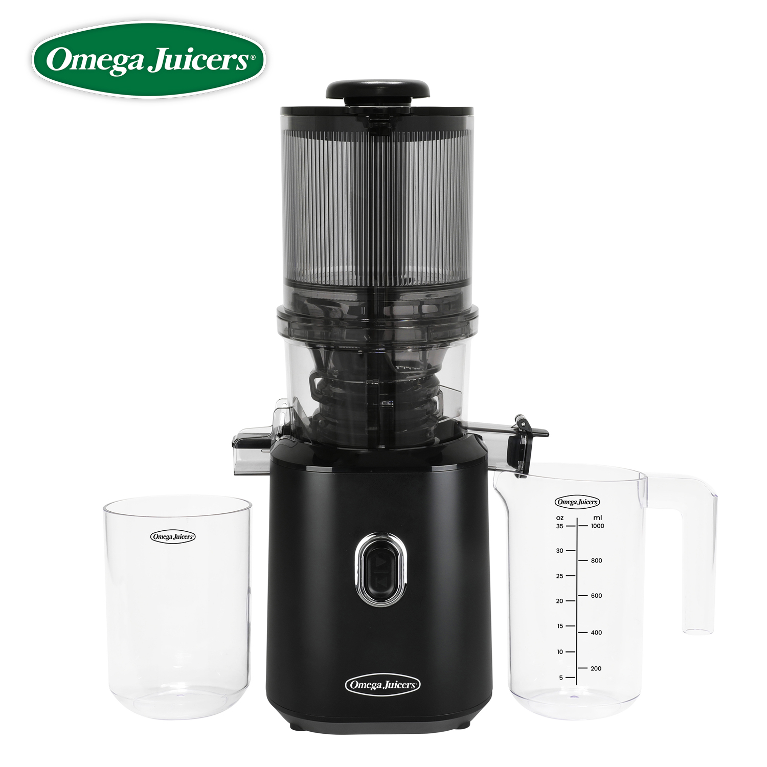 美國Omega® OMJCSMVBBK33B 典雅黑直立式冷萃慢磨機，果菜/西洋芹