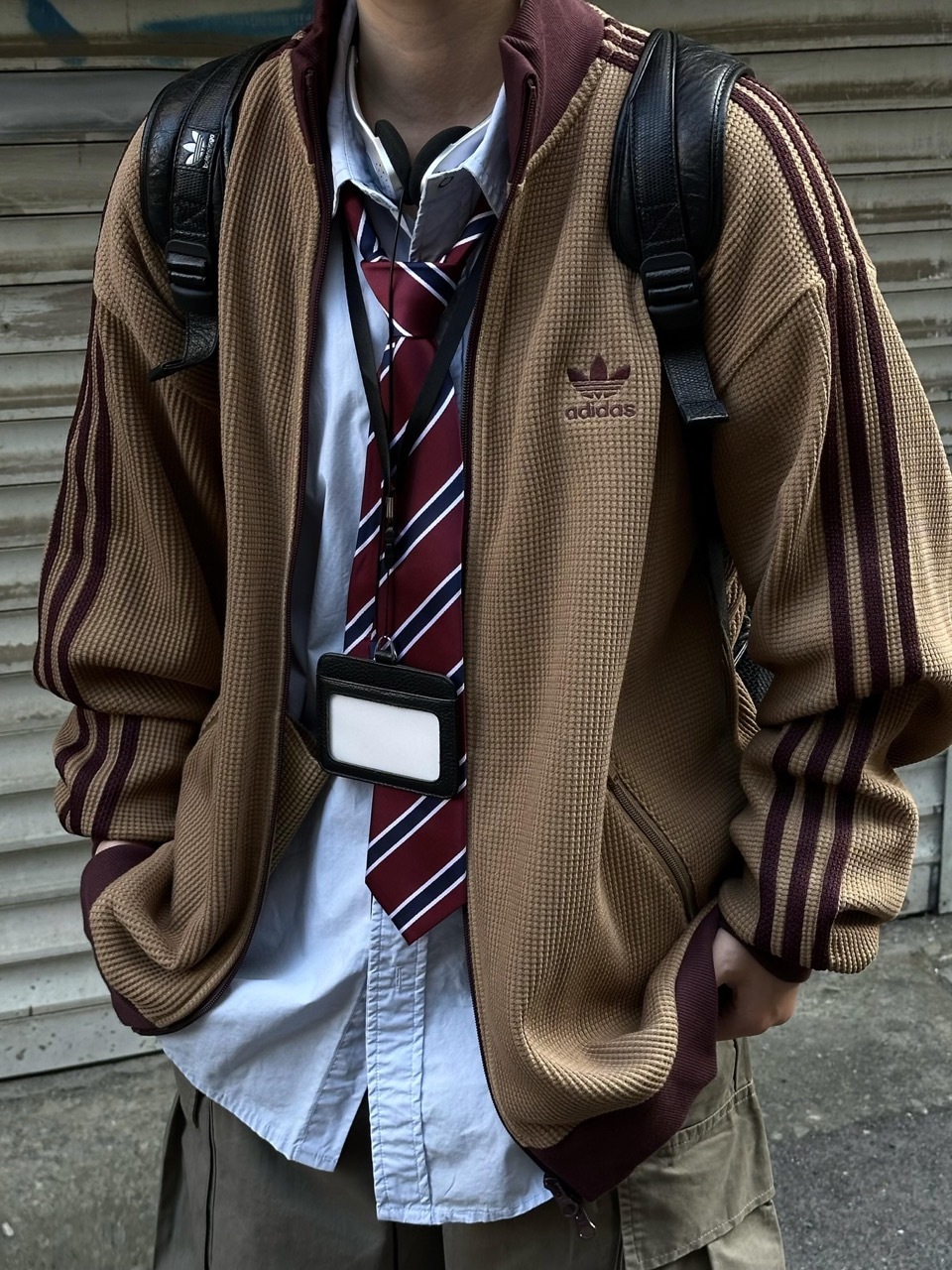 ADIDAS ORIGINALS TRACK TOP SS25 KNIT 華夫格 立領外套 三葉草 男款 奶灰深藍 KC2618 黑奶油 KC2619 焦糖棕 KC2620 / 預購