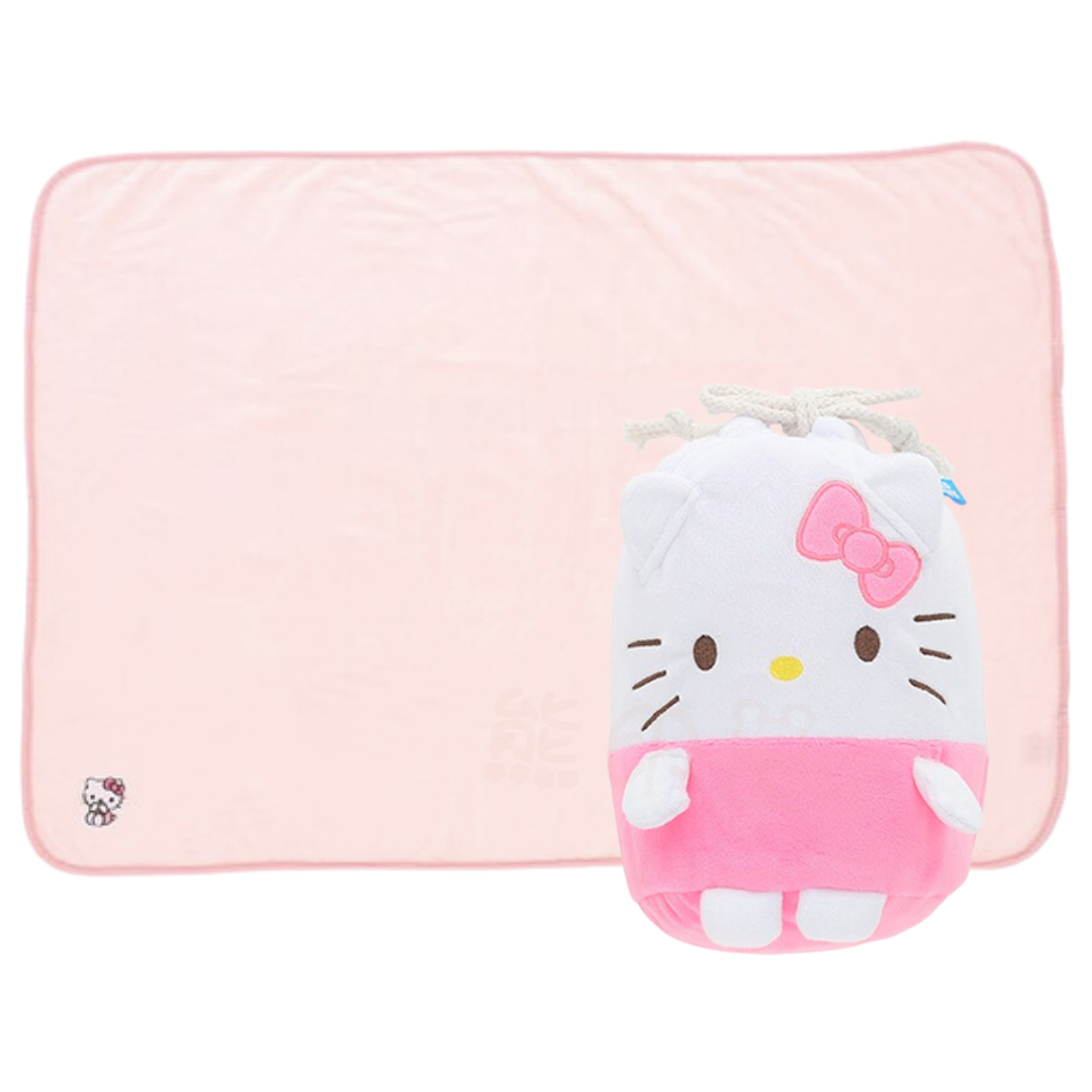 Hello Kitty柔軟毛毯(可收納)