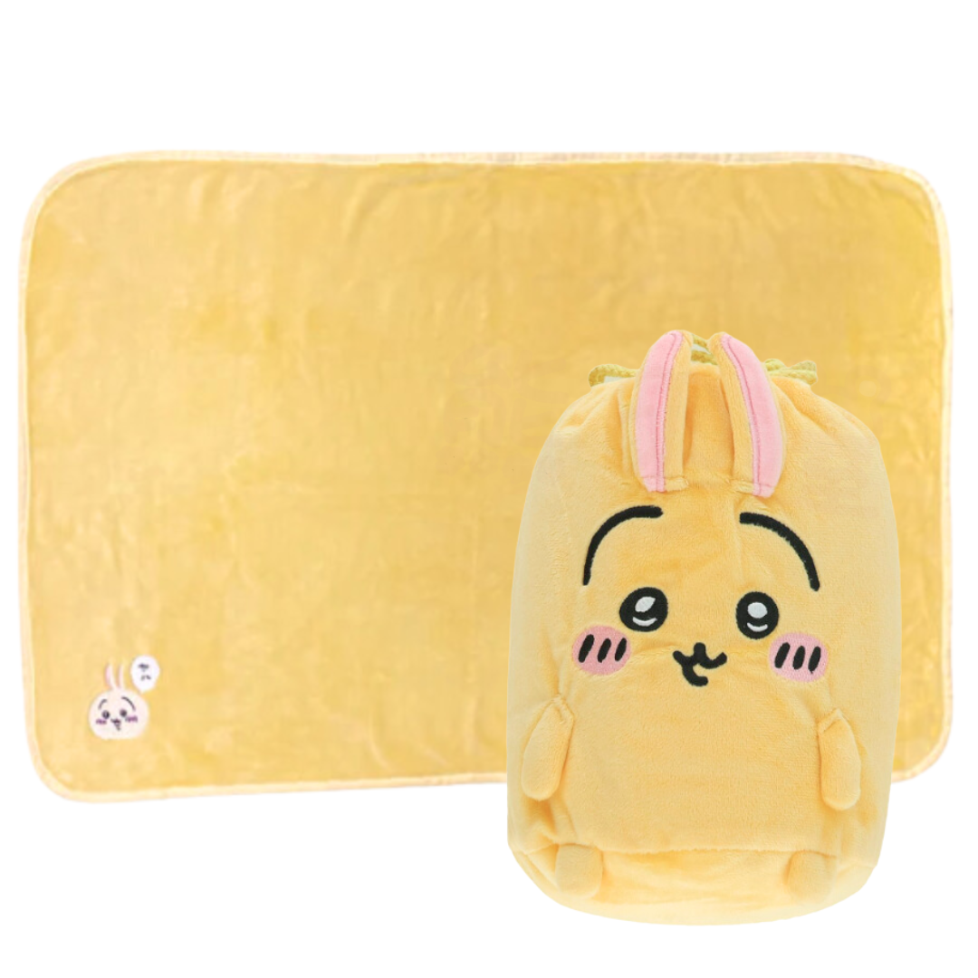 Chiikawa兔子柔軟毛毯(可收納)