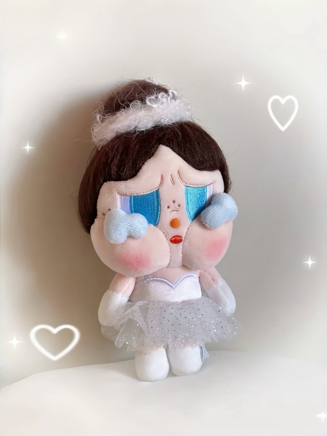 <蔡依林同款> CRYBABY SHINY SHINY系列 銀灰芭蕾 毛絨掛件 吊卡