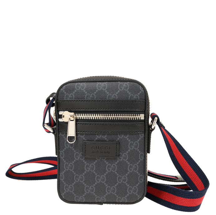 [S] GUCCI GG SUPREME SMALL SIDE BAG BLACK, 682357 K5RLN 1095 (SGC151)