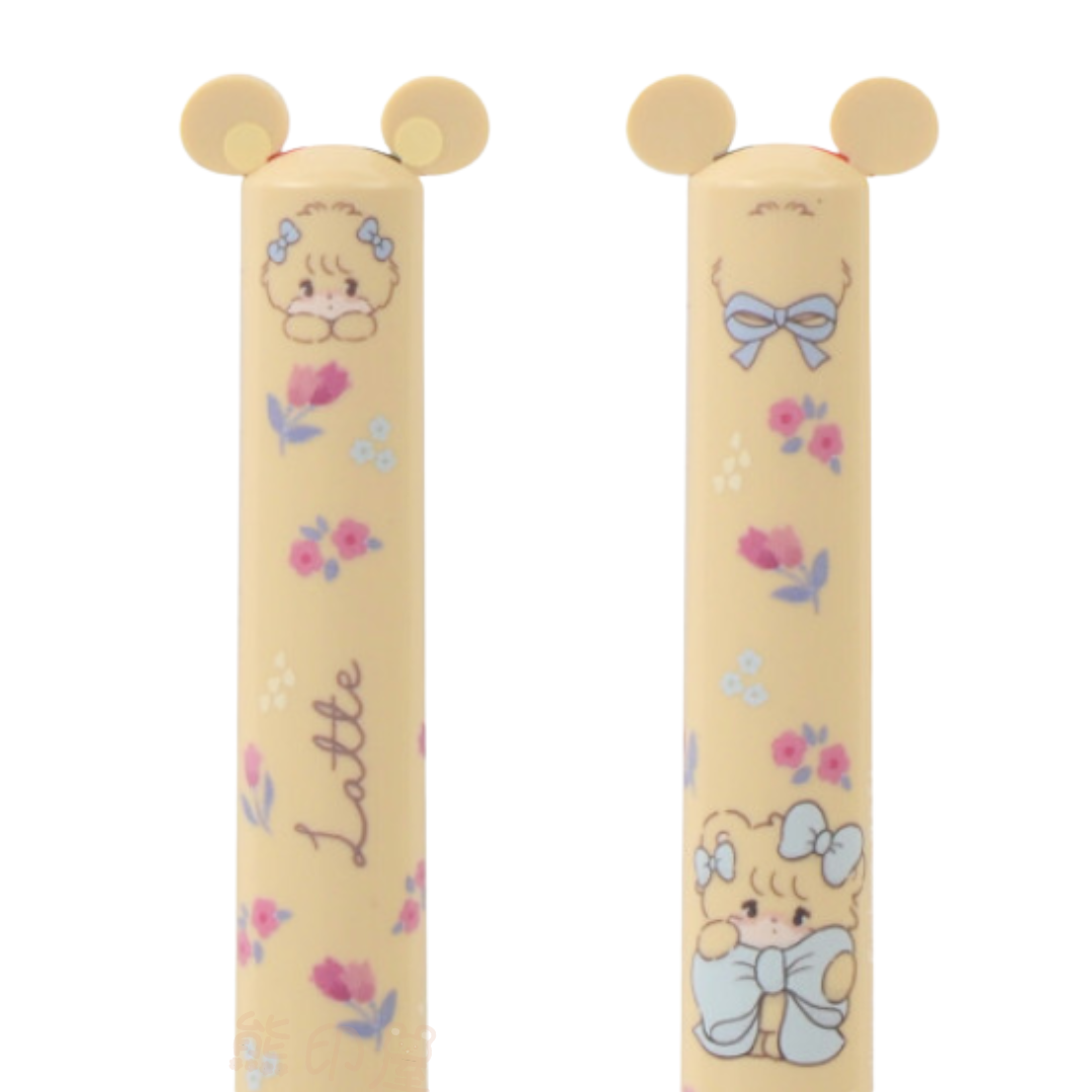 日本Mikko illustrations Latte款 雙色原子筆(黑/紅色)日本製 (平行進口) (啡黃色)