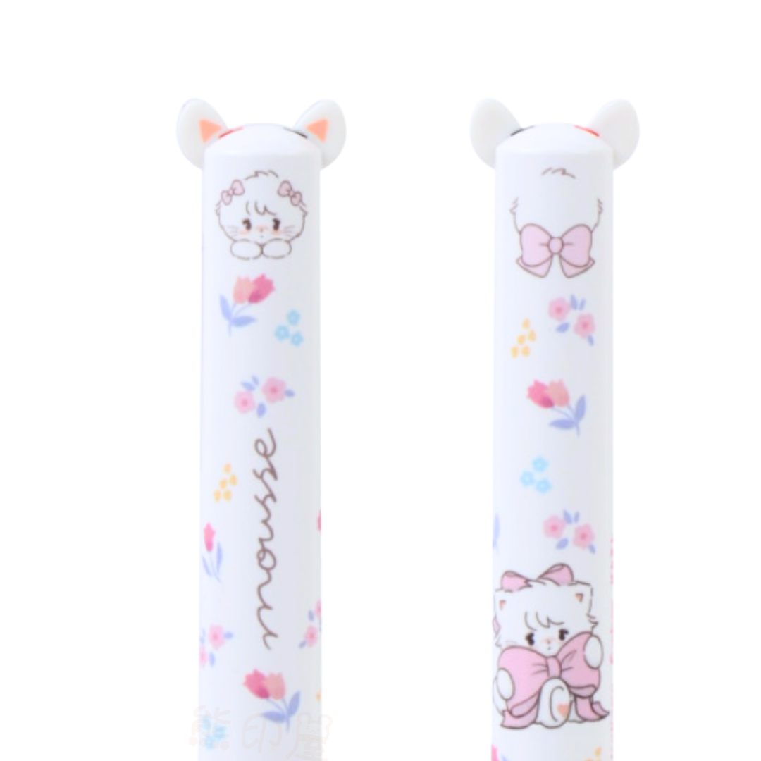 日本Mikko illustrations Mousse款 雙色原子筆(黑/紅色)日本製 (平行進口) (粉白色)