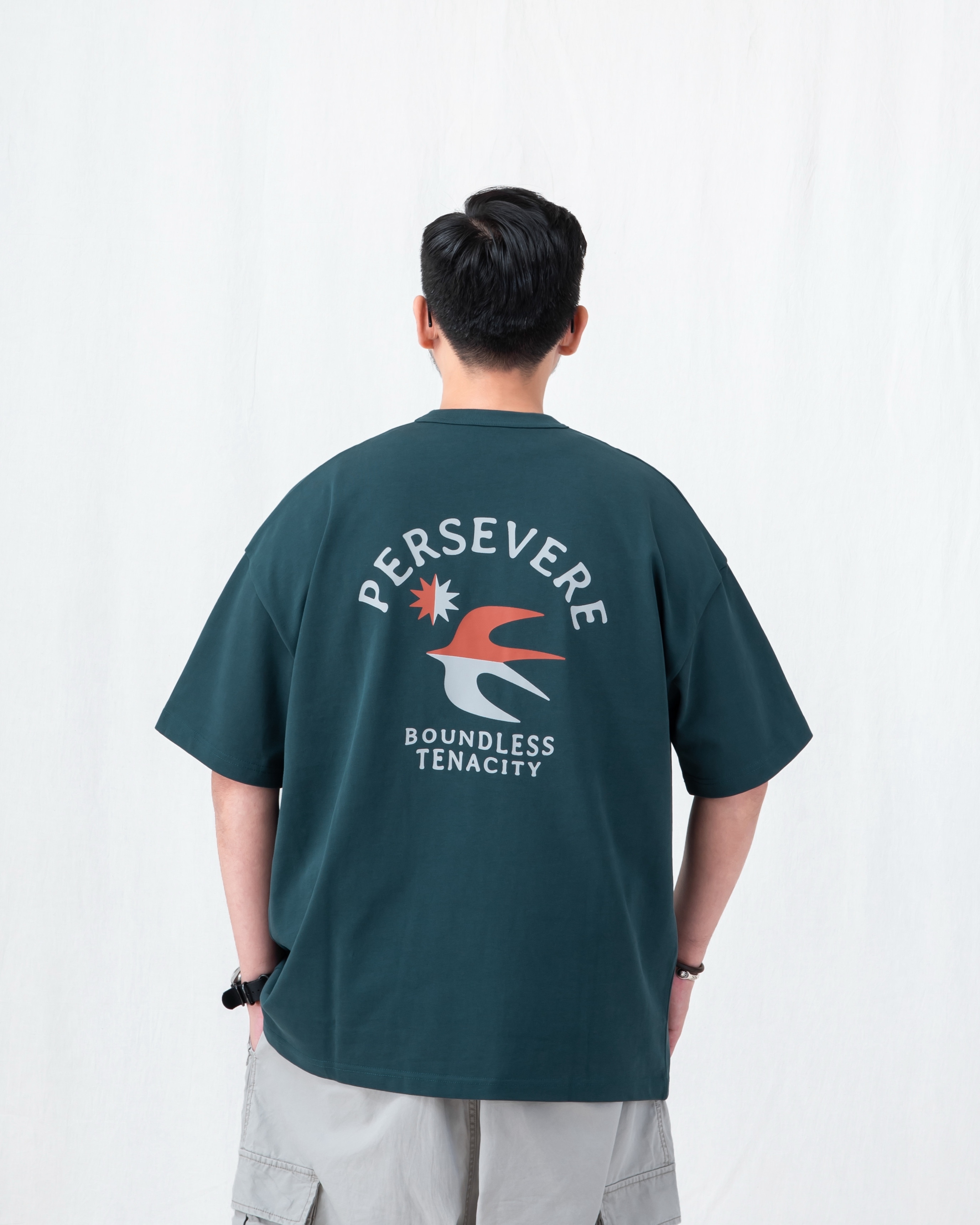 PERSEVERE 飛燕圖像T恤 白/黑/綠藍 25 S/S Retro Swallow Graphic T-Shirt