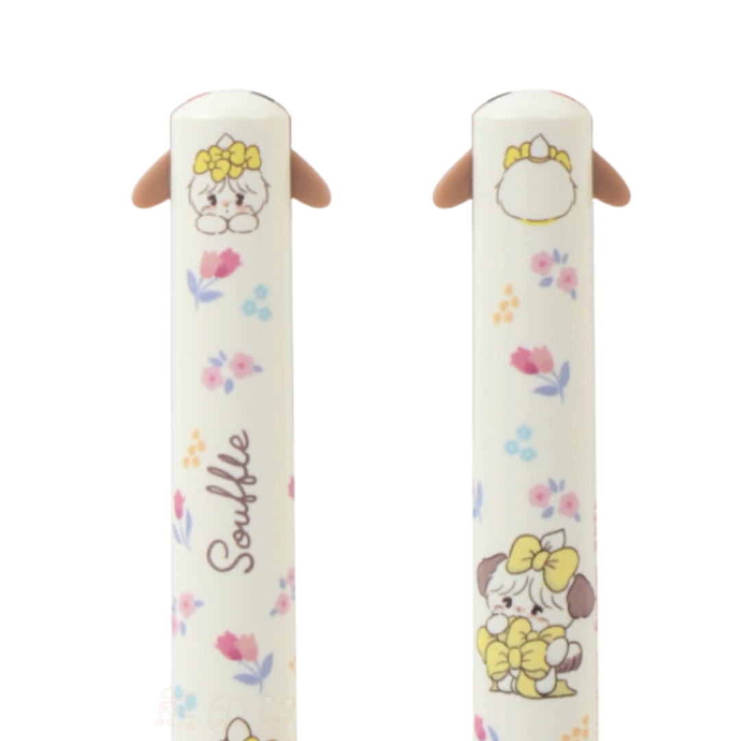 日本Mikko illustrations Souffle款 雙色原子筆(黑/紅色)日本製 (平行進口) (白黃色)