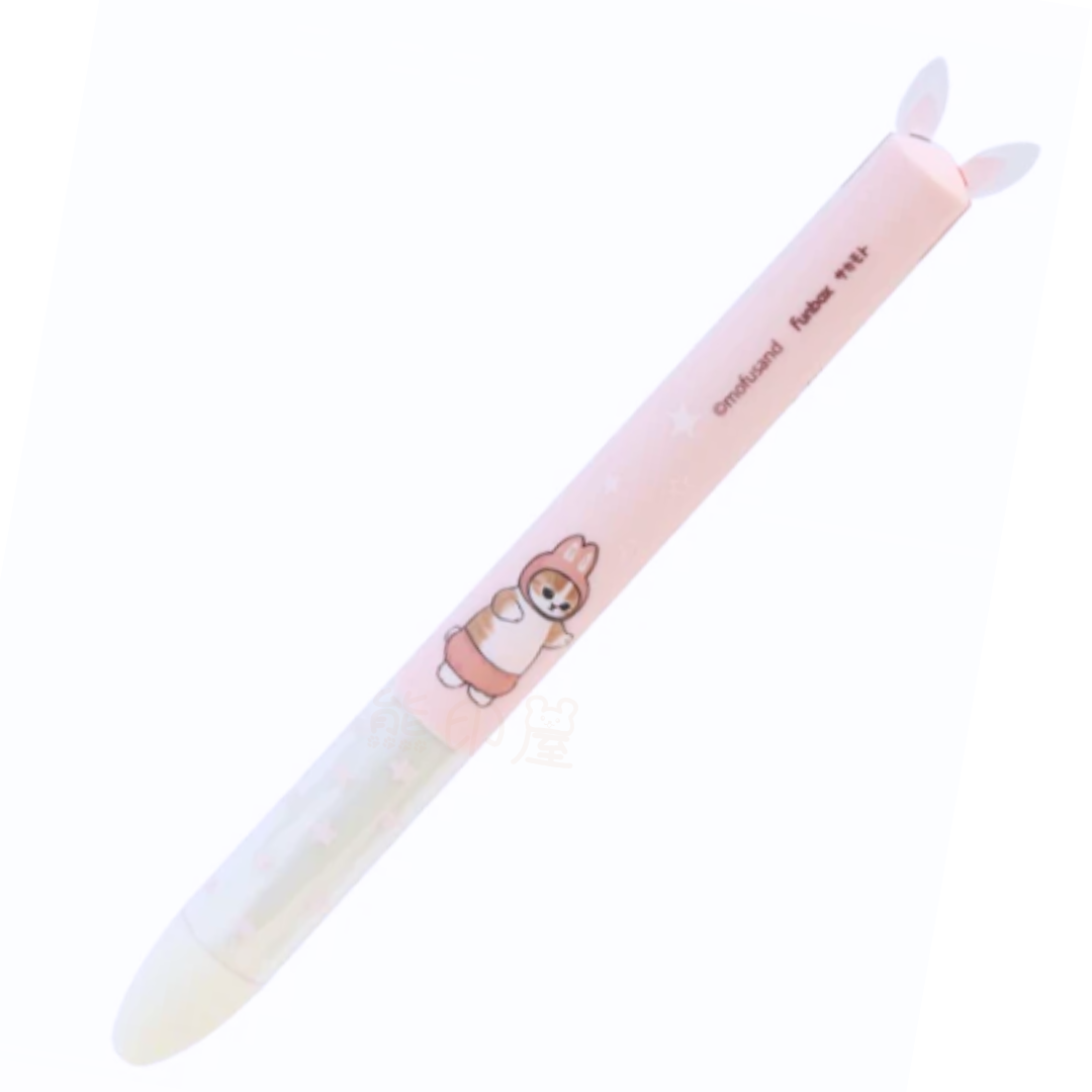 日本Mofusand兔子雙色原子筆(黑/紅色)日本製 (平行進口)