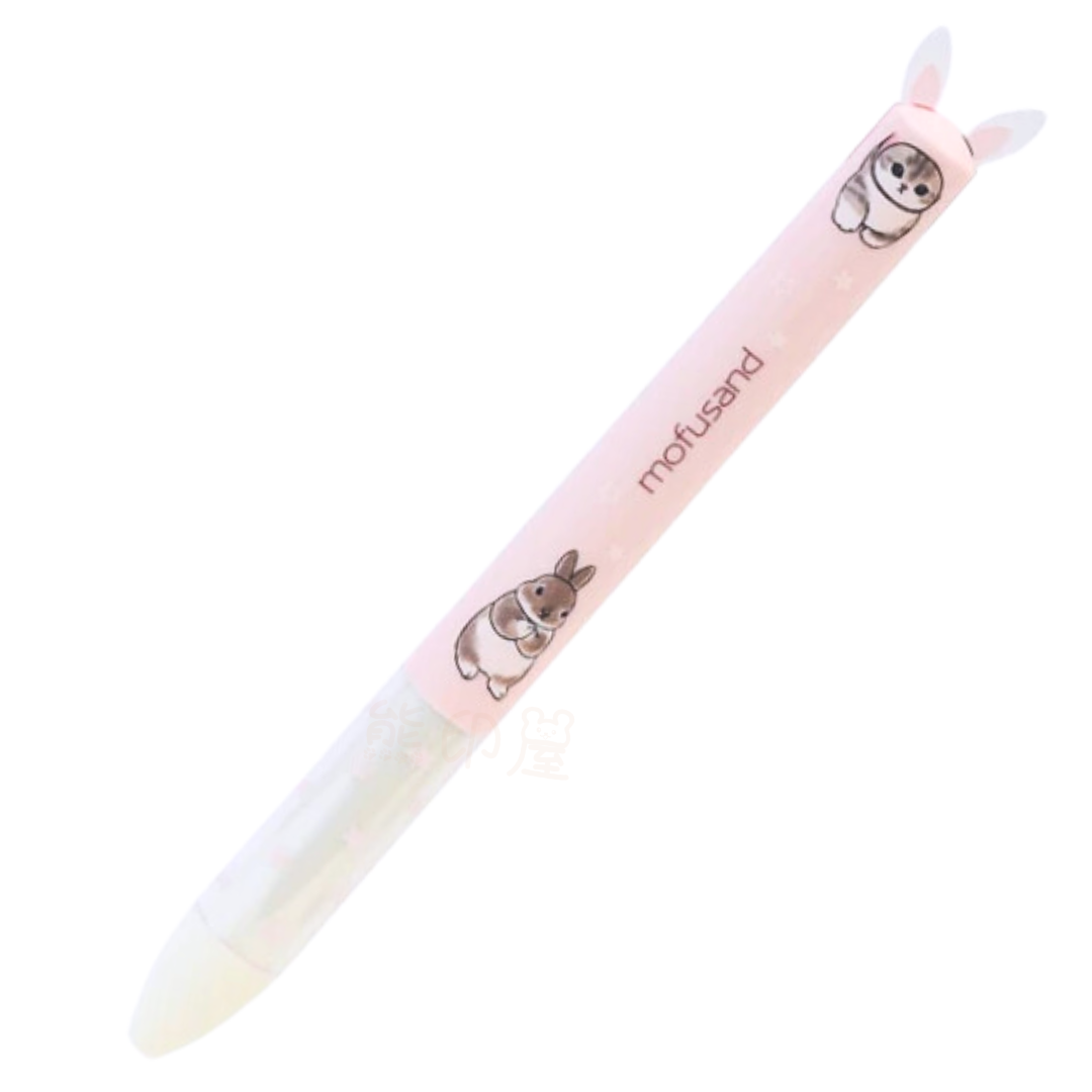 日本Mofusand兔子雙色原子筆(黑/紅色)日本製 (平行進口)