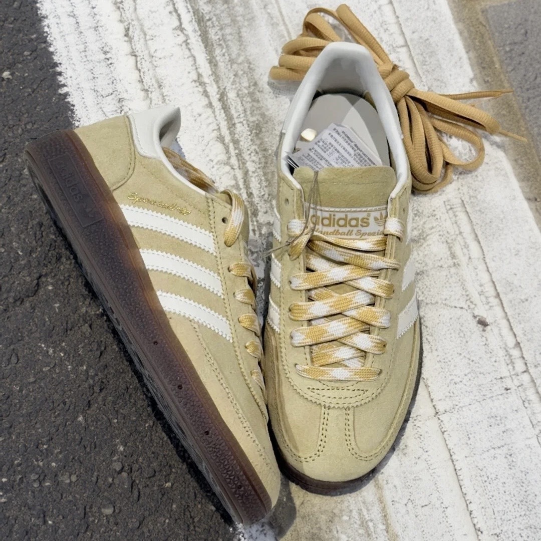 ADIDAS HANDBALL SPEZIAL 鵝黃 麂皮 復古 焦糖底 女鞋 KI5931