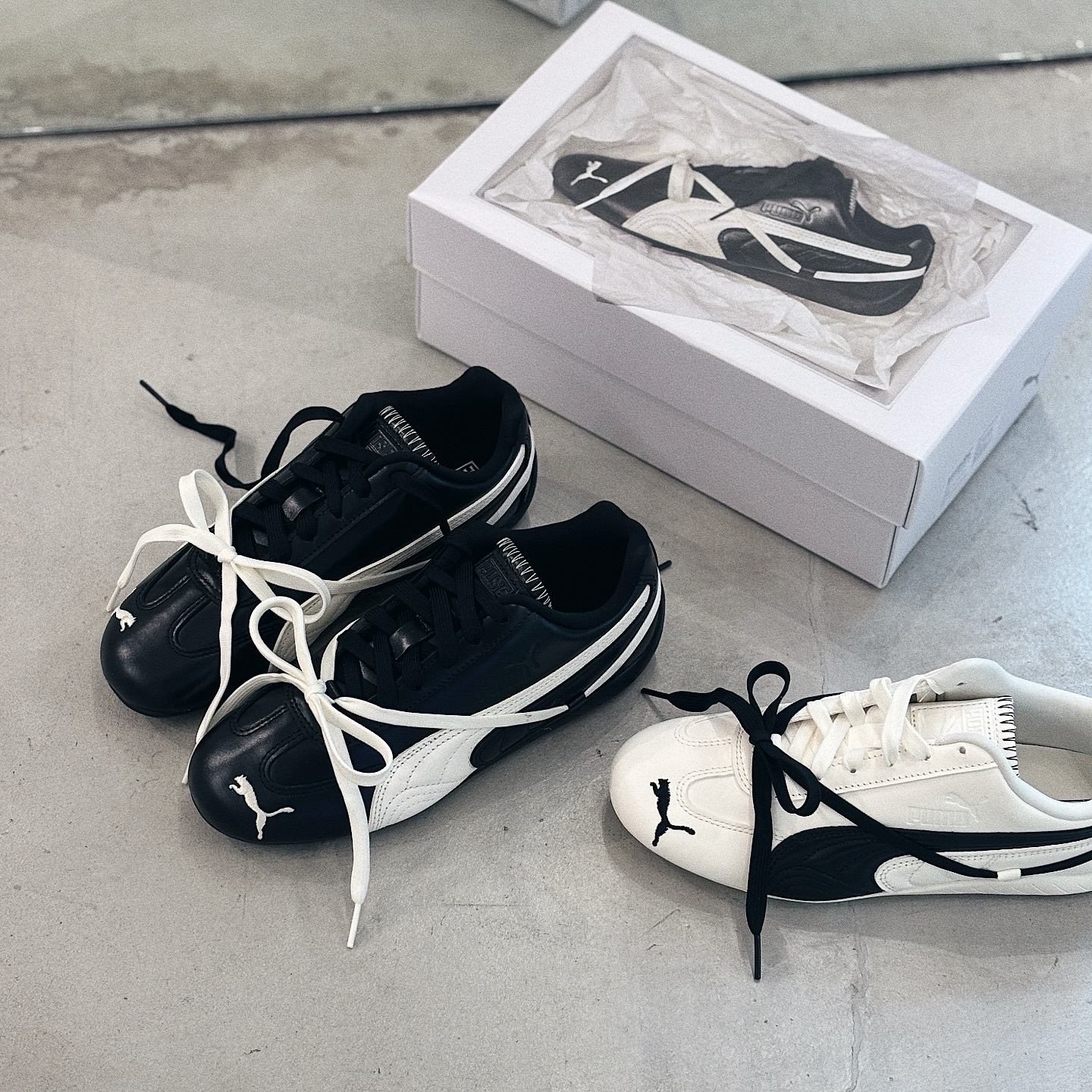 Rosé x PUMA Speedcat Lea 奶油黑 亮面 聯名款 朴彩英 復古 薄底鞋 40439101