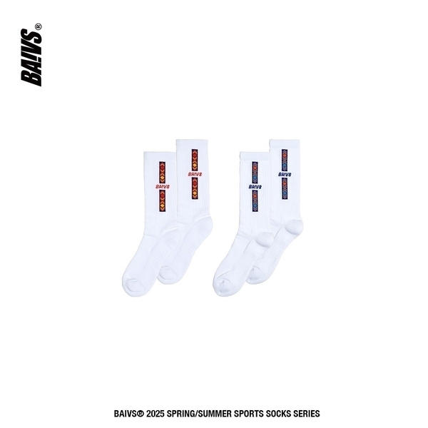Baivs 球參 Sport Socks BSK98705 中筒襪 運動襪 藍綠 紅黃