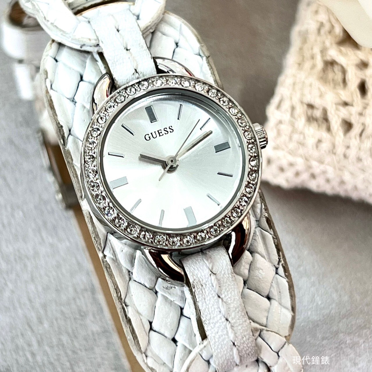 【Guess】GUESS 編織皮帶腕錶 GWW70027L1 24mm  現代鐘錶