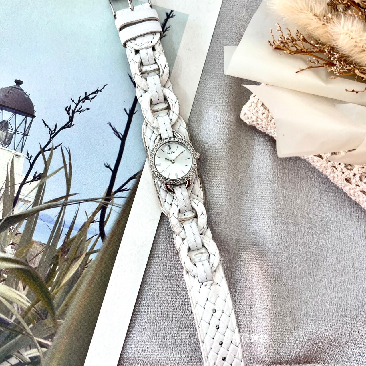 【Guess】GUESS 編織皮帶腕錶 GWW70027L1 24mm  現代鐘錶