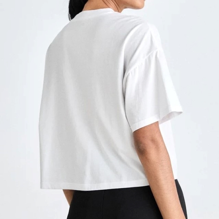 [S] DKNY JEANS LOGO EMBROIDERED T-SHIRT,WHITE, DJ4T1293-WHT (SD951)