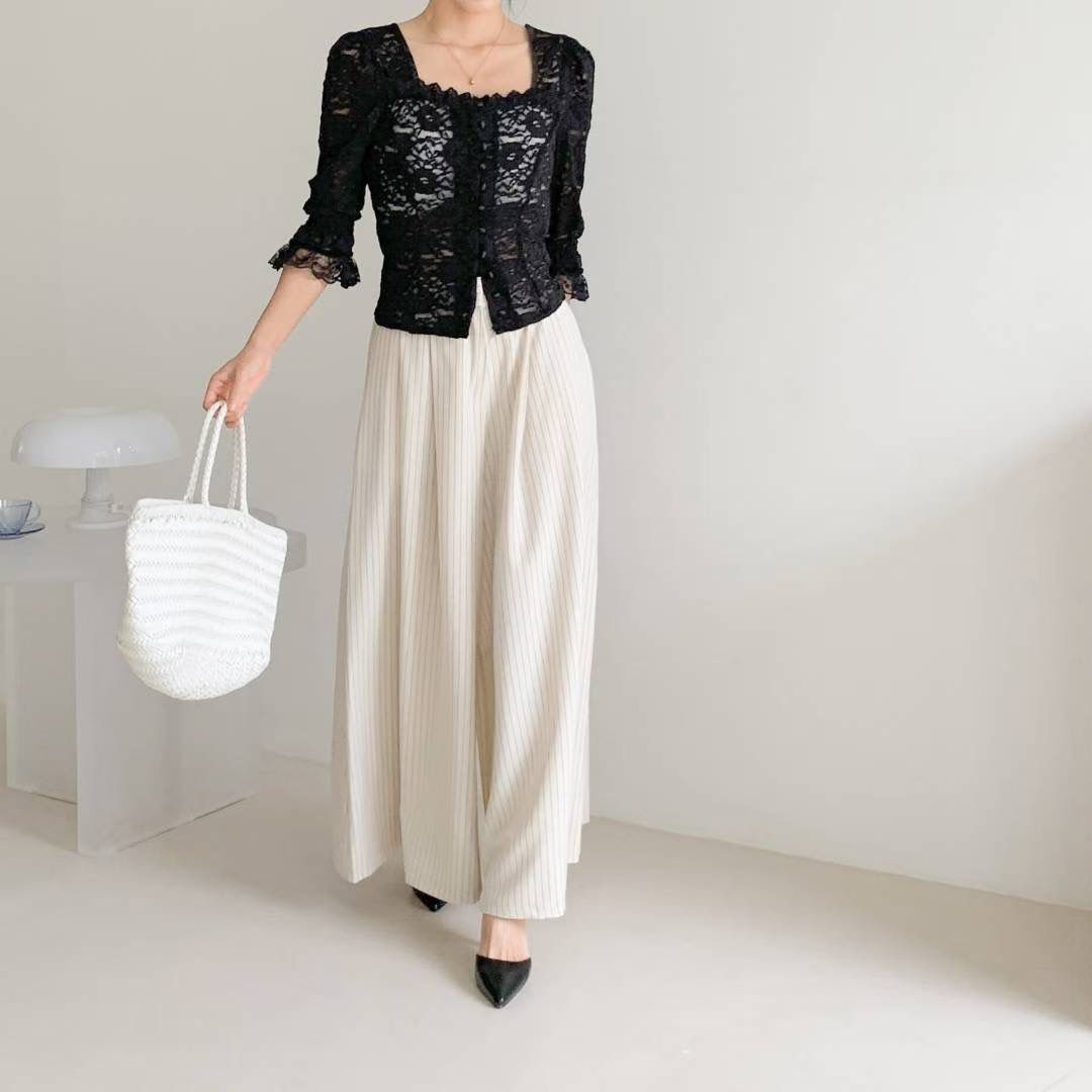 AA66直間寬鬆西褲