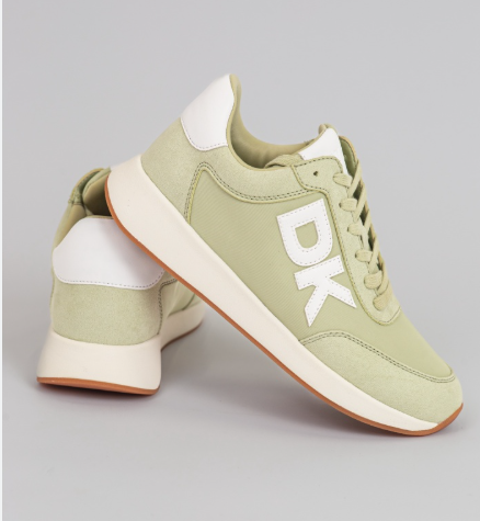 [S] DKNY OAKS LOGO LACE UP,FAUX SUE/NYLON CELADON CEL, K1472129-CEL [FINAL SALE] (SD1071)