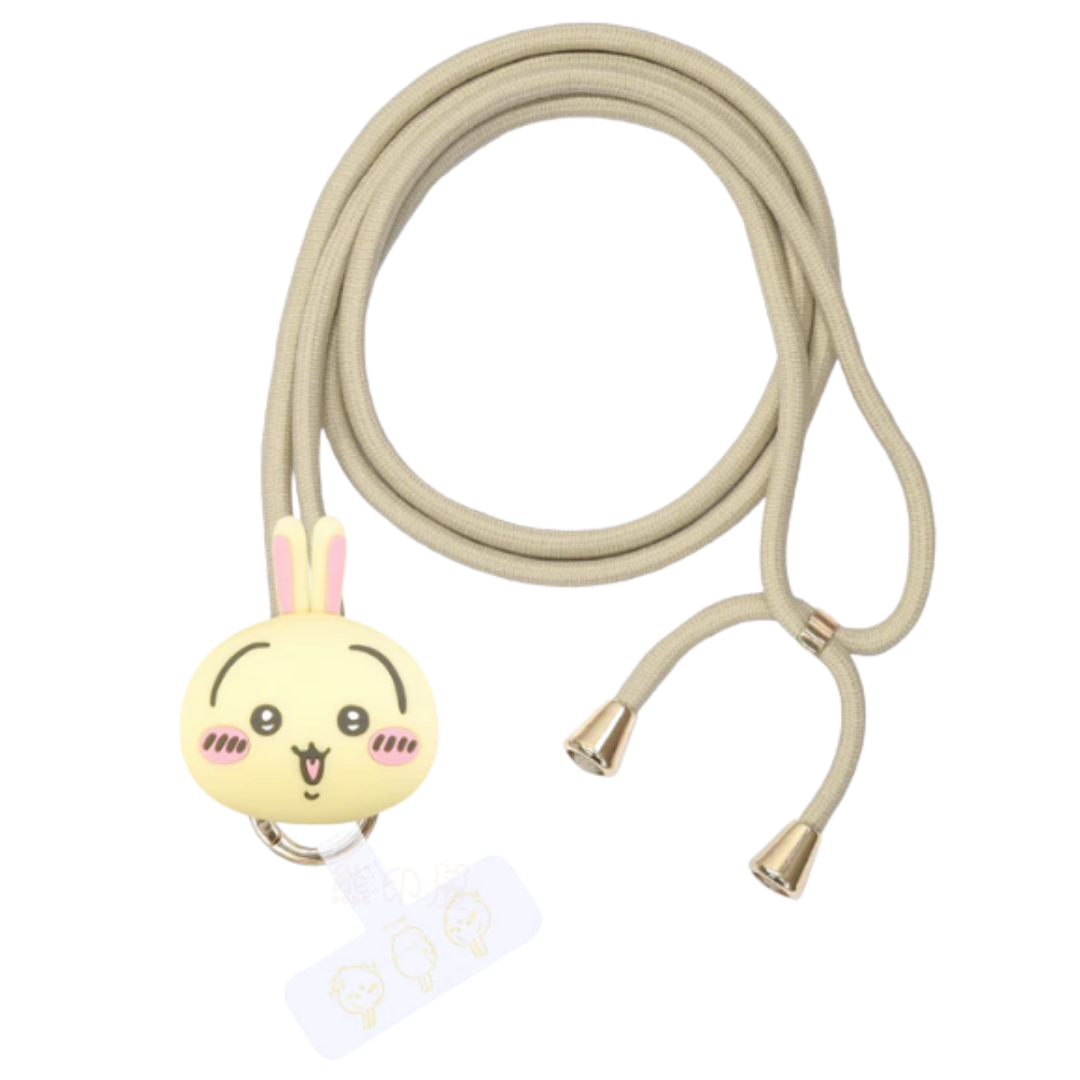 Chiikawa 立體柔軟兔子MultiRing手機肩帶/手機掛帶(平行進口)